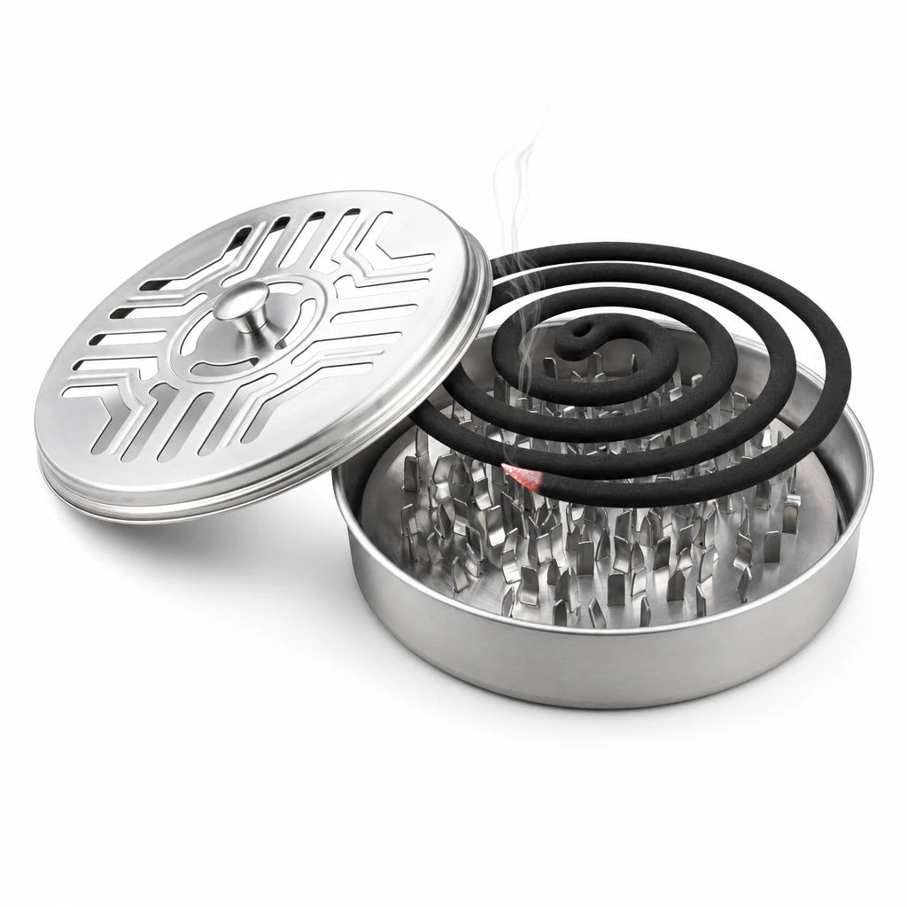 Stainless Steel Mosquito Coil Holder - Durable, Rust-Resistant Design 0