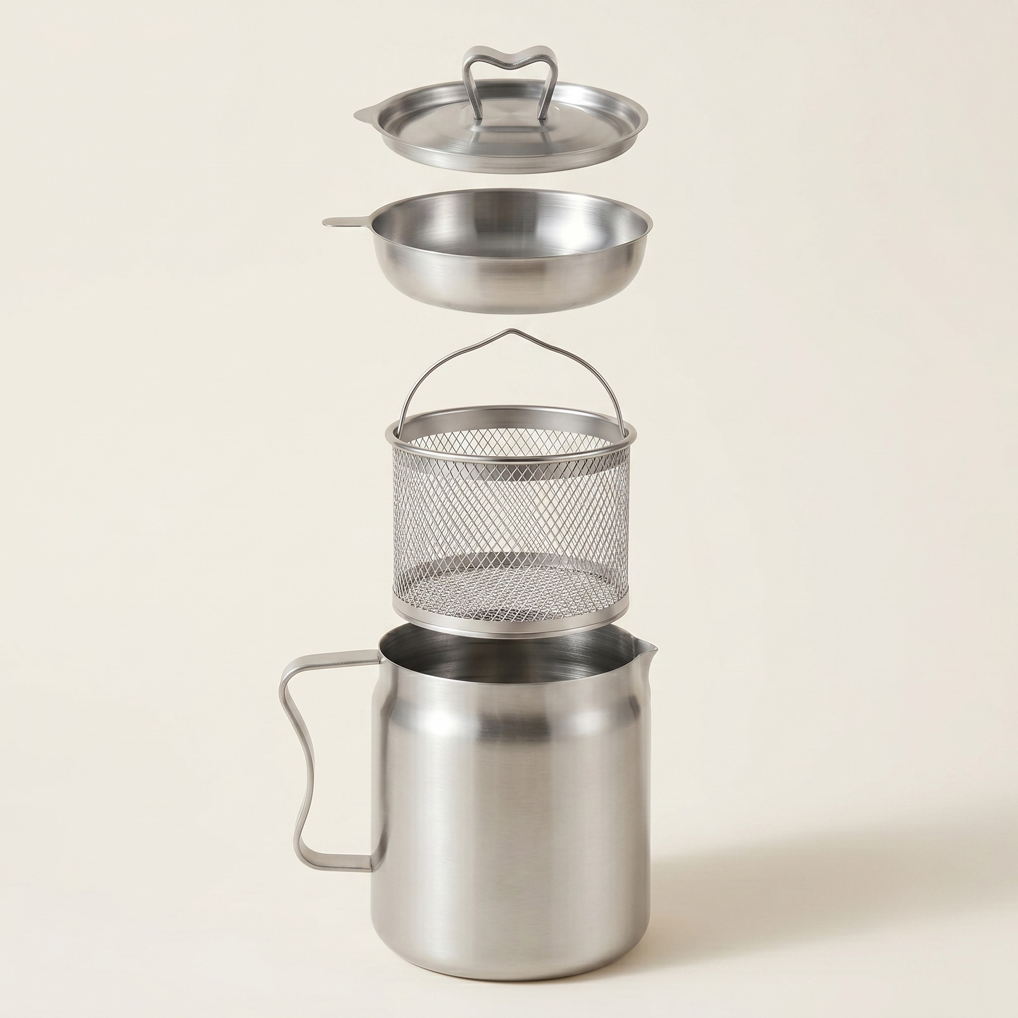 Stainless Steel Oil Filter Pot - Reusable Storage & Filtration System 2
