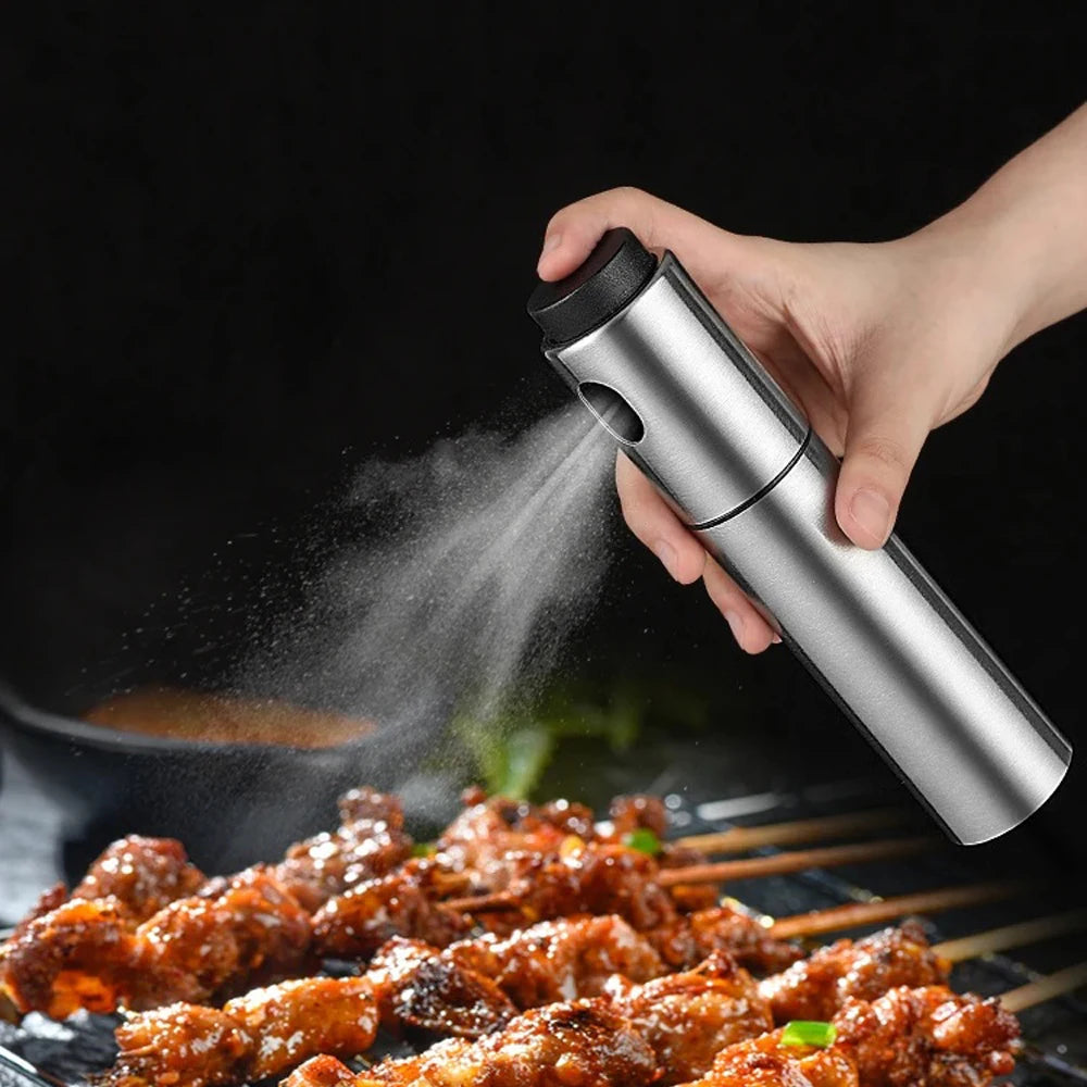 Stainless Steel Olive Oil Sprayer - 100ml Fine Mist Cooking Oil Spray Bottle for Grilling, Baking, and Salad Dressing 0