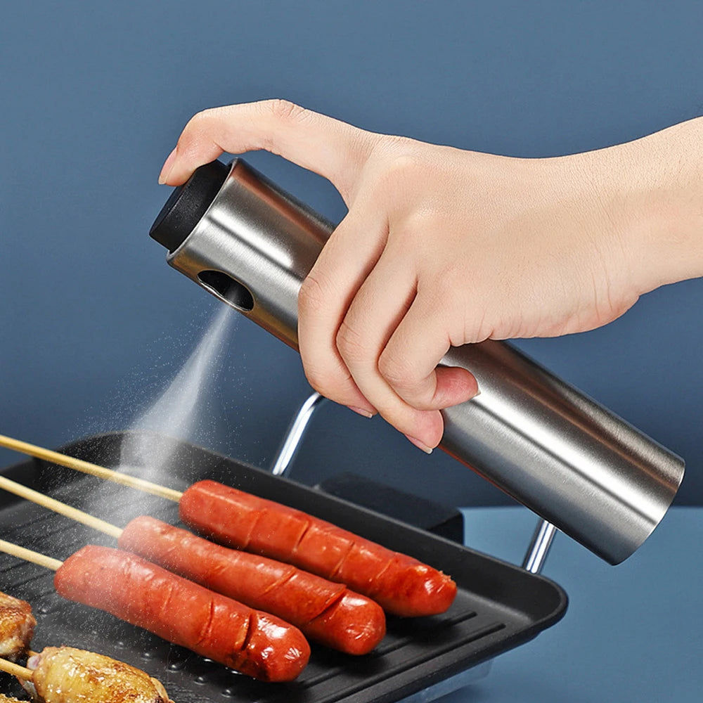 Stainless Steel Olive Oil Sprayer - 100ml Fine Mist Cooking Oil Spray Bottle for Grilling, Baking, and Salad Dressing 3