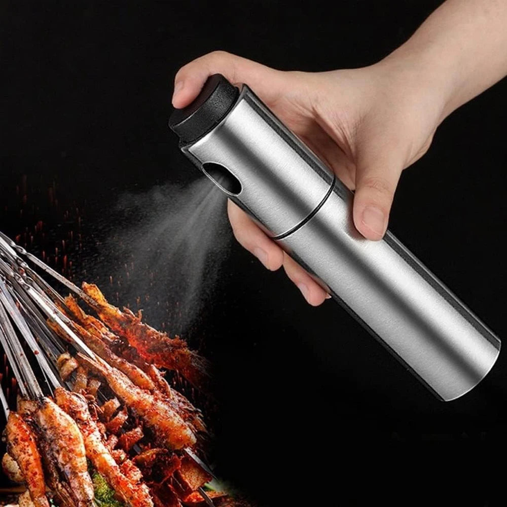 Stainless Steel Olive Oil Sprayer - 100ml Fine Mist Cooking Oil Spray Bottle for Grilling, Baking, and Salad Dressing 4