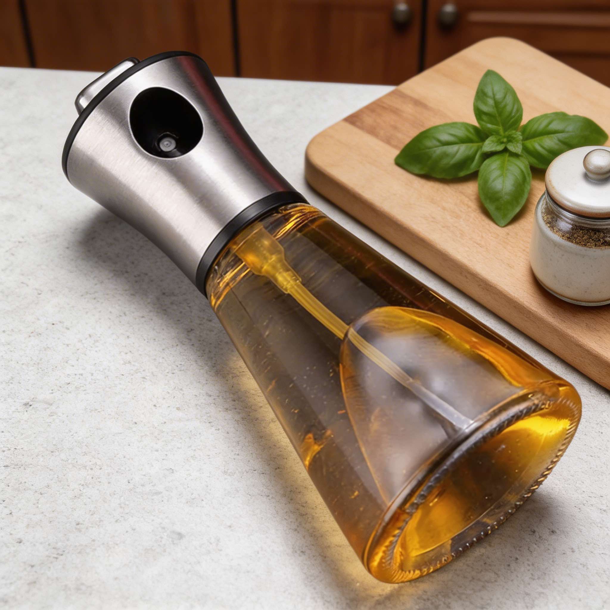 Stainless Steel Olive Oil Sprayer - Precise Mist for Healthy Cooking 1