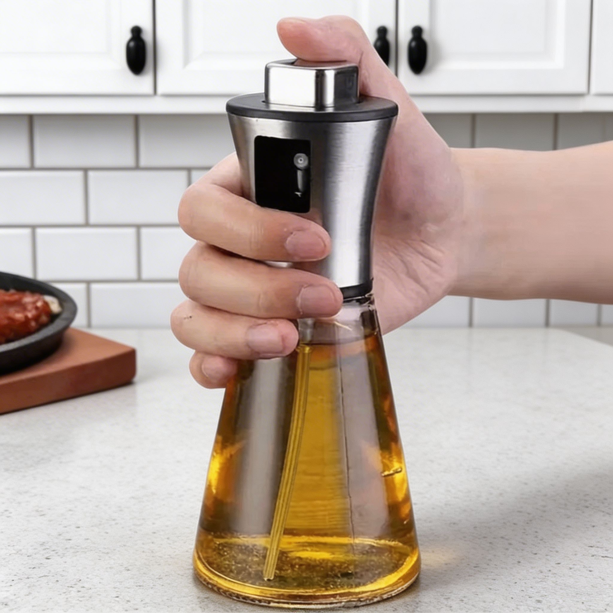 Stainless Steel Olive Oil Sprayer - Precise Mist for Healthy Cooking 3