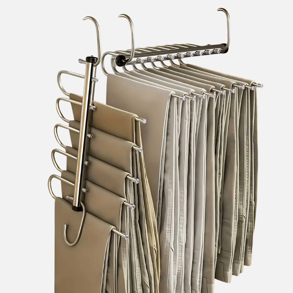 Stainless Steel Pants Hanger - Maximize Closet Space & Easy Access 1