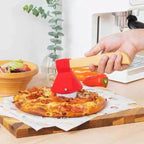 Stainless Steel Pizza Cutter Wheel - Sharp Blade & Bamboo Handle for Easy Slicing 2