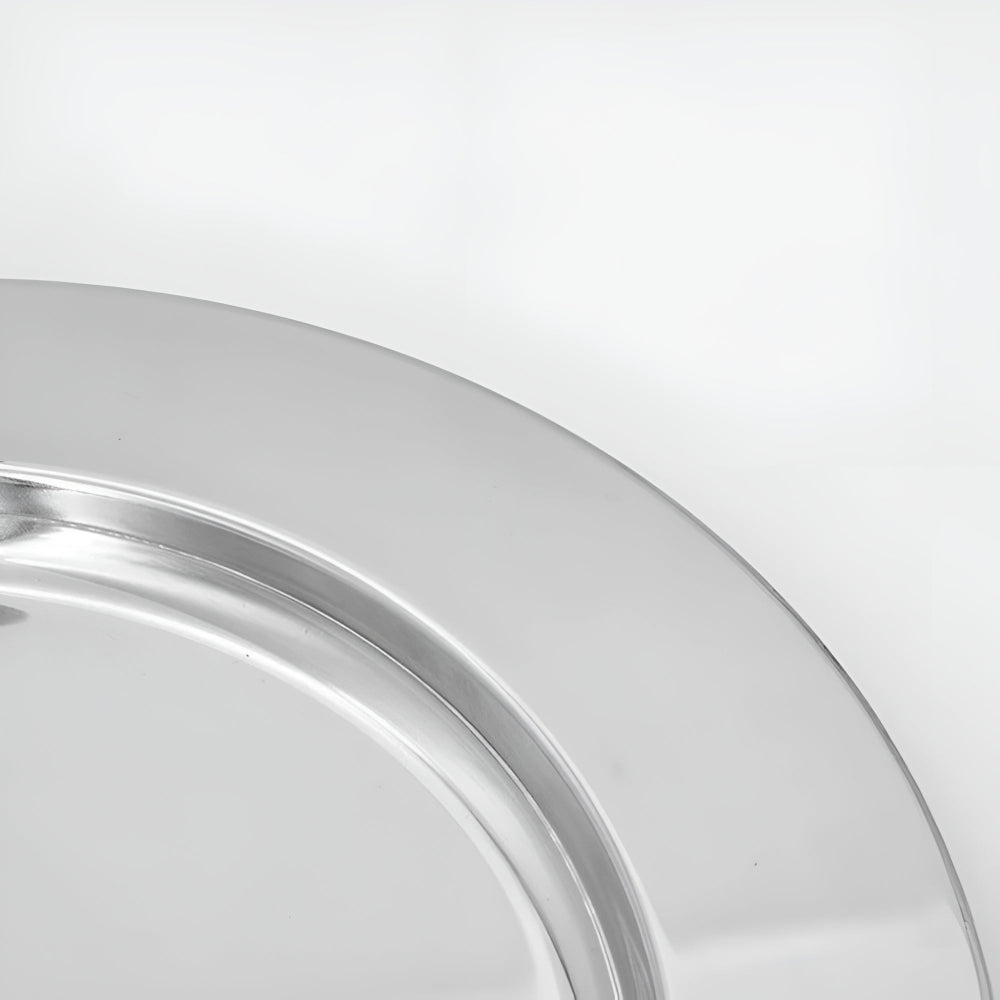Stainless Steel Serving Tray with Wooden Handles - Durable & Stylish Design 7