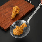 Stainless Steel Strainer Ladle - Durable, Ergonomic & Fine Mesh Design 2
