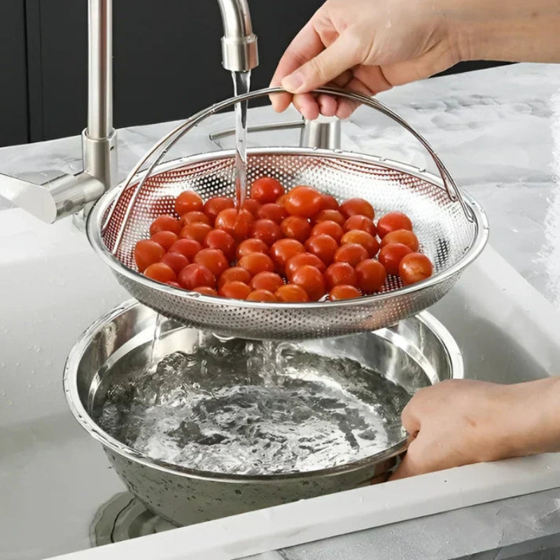 Stainless Steel Vegetable Steamer Basket - Durable, Foldable Design 0