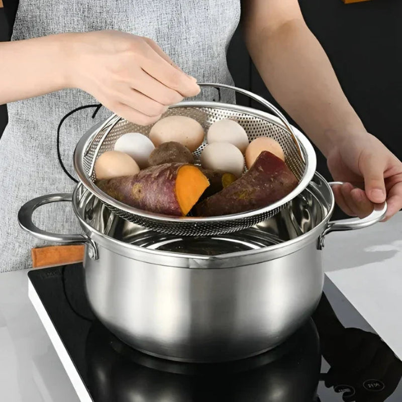 Stainless Steel Vegetable Steamer Basket - Durable, Foldable Design 1