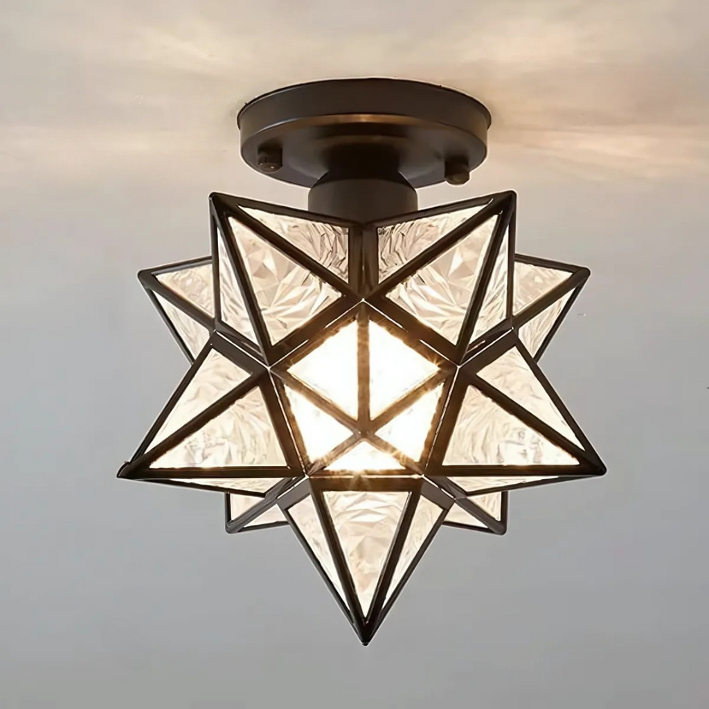 Star-Shaped LED Ceiling Light - Tri-Color, Energy-Efficient Design 6