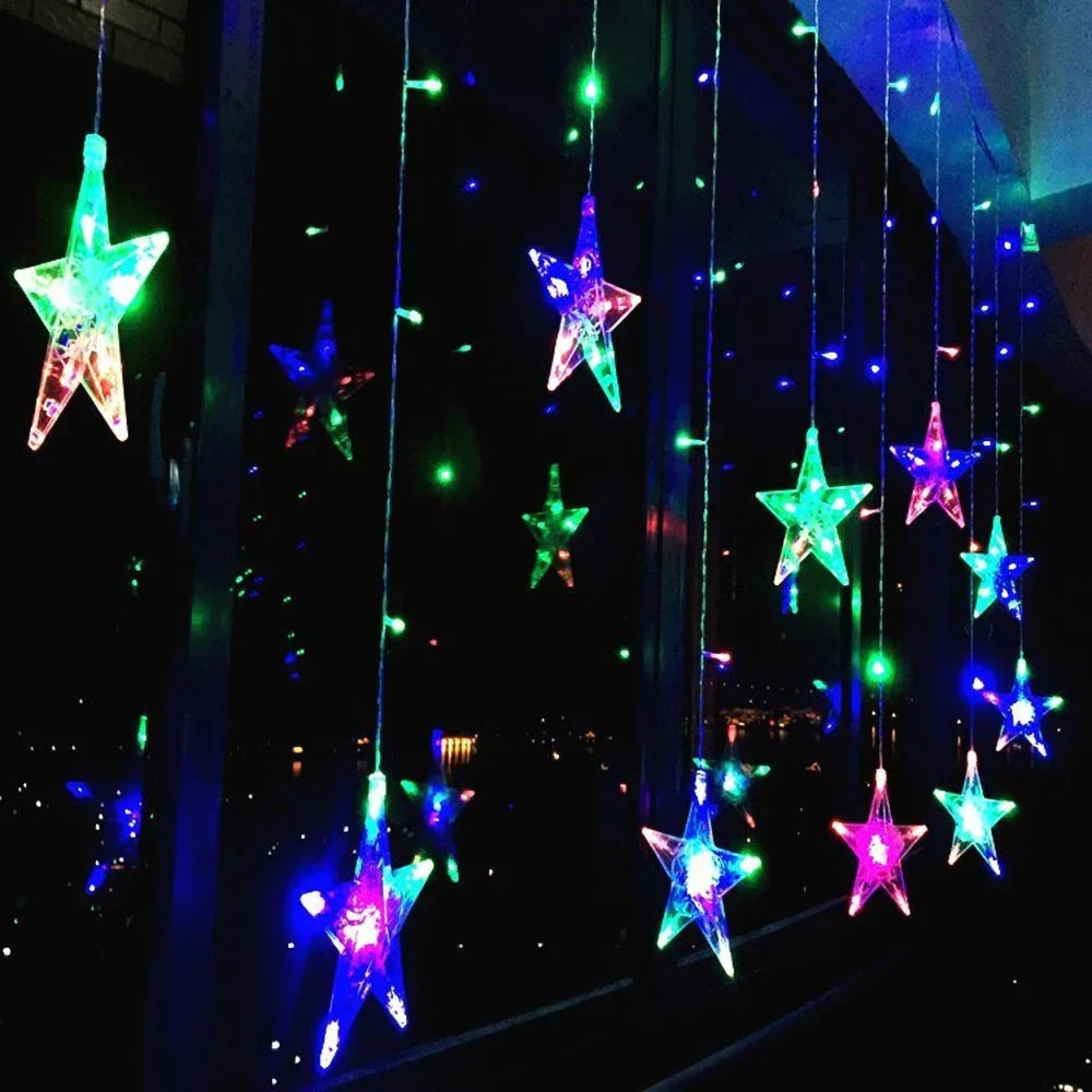 StarGlow Outdoor String Lights - 10 LED Stars, 8 Modes, Weather Resistant 2