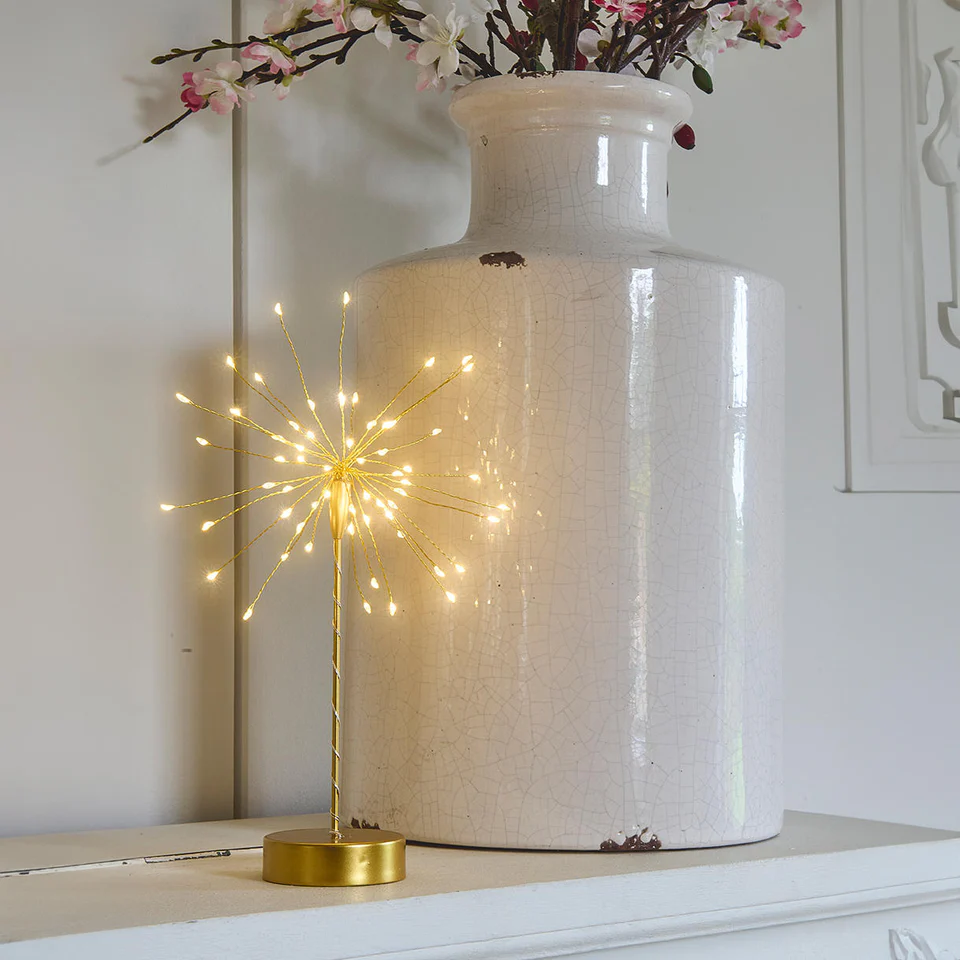 Starburst LED Table Lamp - Warm Ambient Lighting, Battery Operated Design 4