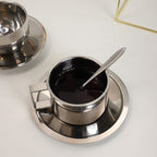 Steel Coffee Set - Elegant Design with Double-Walled Insulation 2