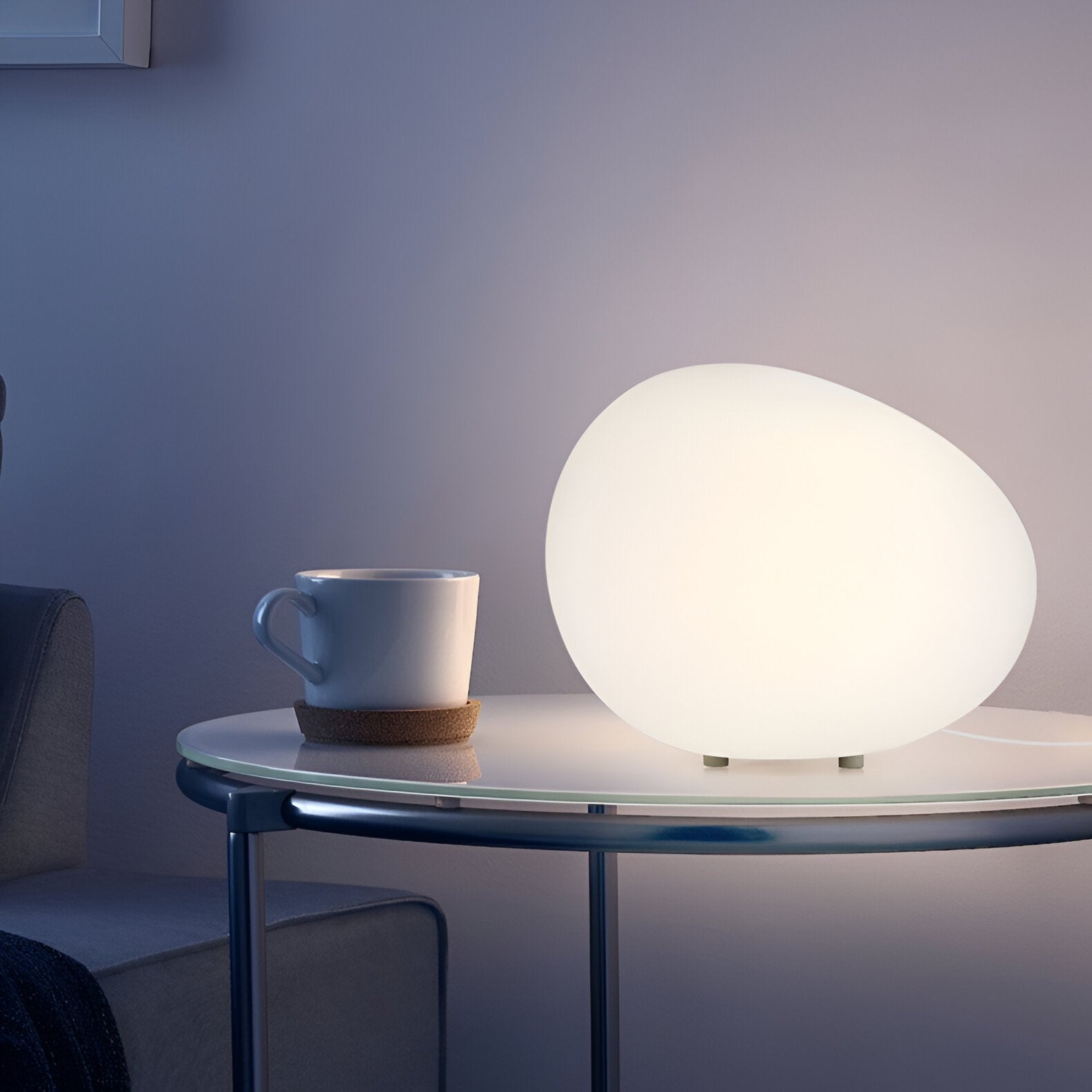 Stone-Shaped LED Table Lamp - Adjustable 3-Color Light for Bedside & Desk 1