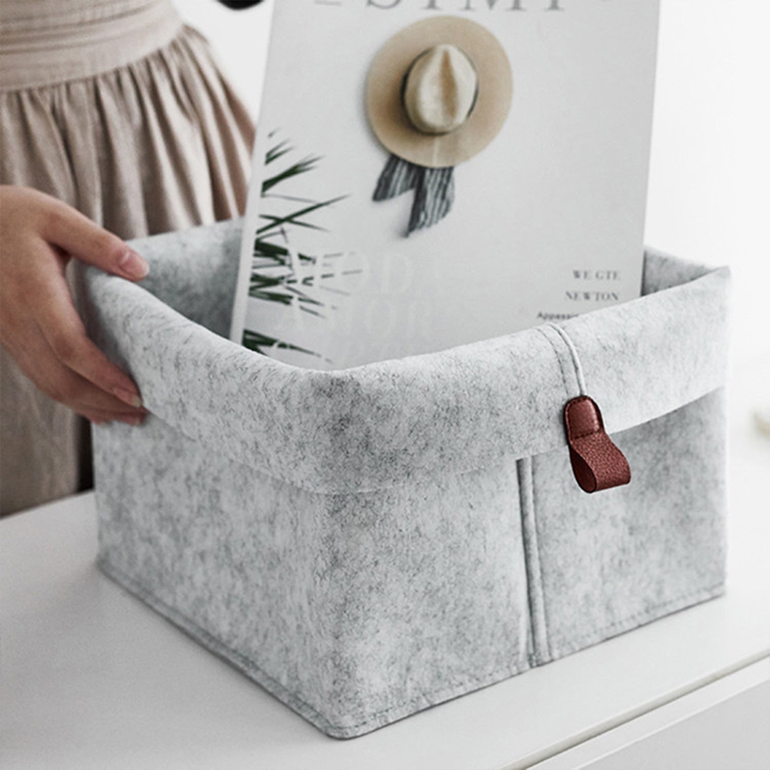 Storage Basket - Adjustable Rim for Versatile Organization & Style 1
