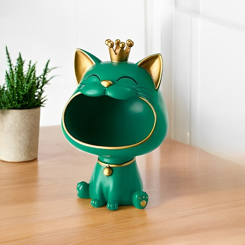 Storage Jar Resin Lucky Cat Design 6 in Height Multi Color 1