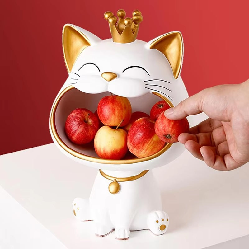 Storage Jar Resin Lucky Cat Design 6 in Height Multi Color 4