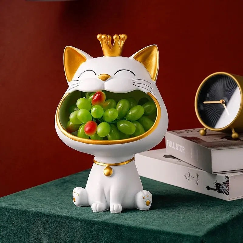 Storage Jar Resin Lucky Cat Design 6 in Height Multi Color 8