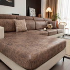 Stretch Sofa Cushion Cover - Vintage Leather Look, Durable Protection 0