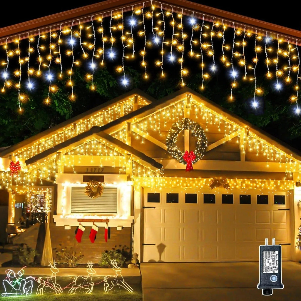 String Lights - Twinkling Warm & Cool White, Extendable Outdoor Decor 1
