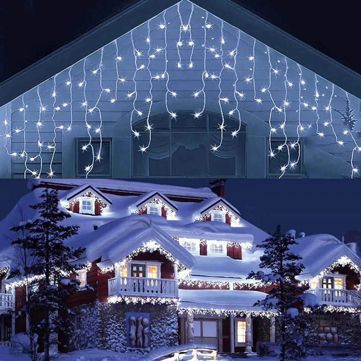 String Lights - Twinkling Warm & Cool White, Extendable Outdoor Decor 9