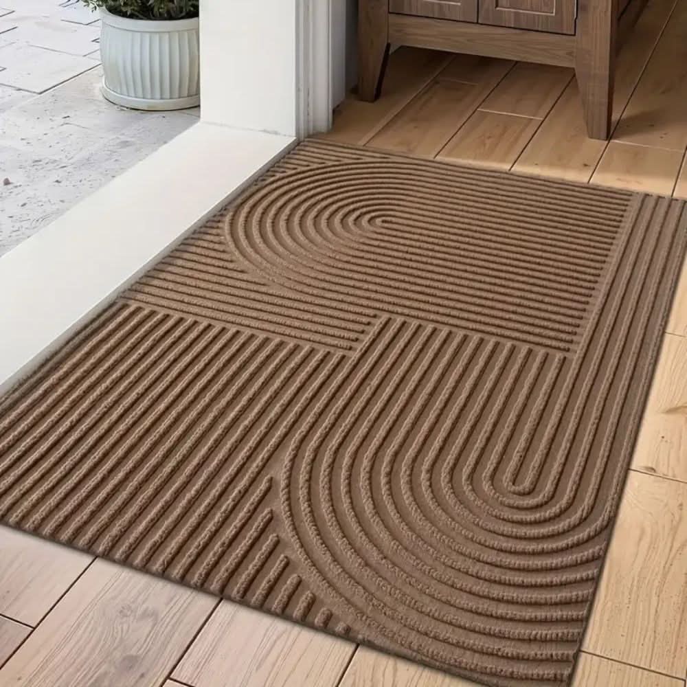 Absorbent Curved Doormat Ð Stylish Non-Slip Front Door Mat for Indoor & Outdoor Use 4