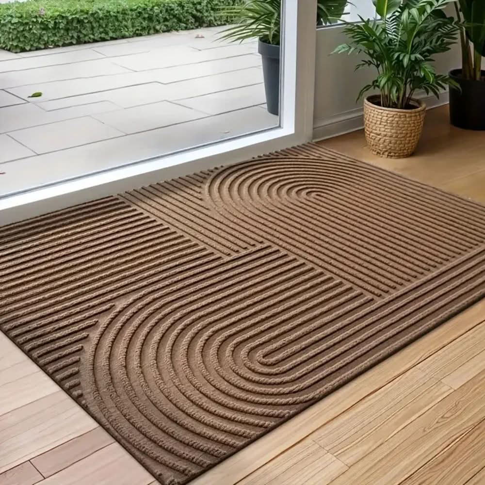 Absorbent Curved Doormat Ð Stylish Non-Slip Front Door Mat for Indoor & Outdoor Use 6