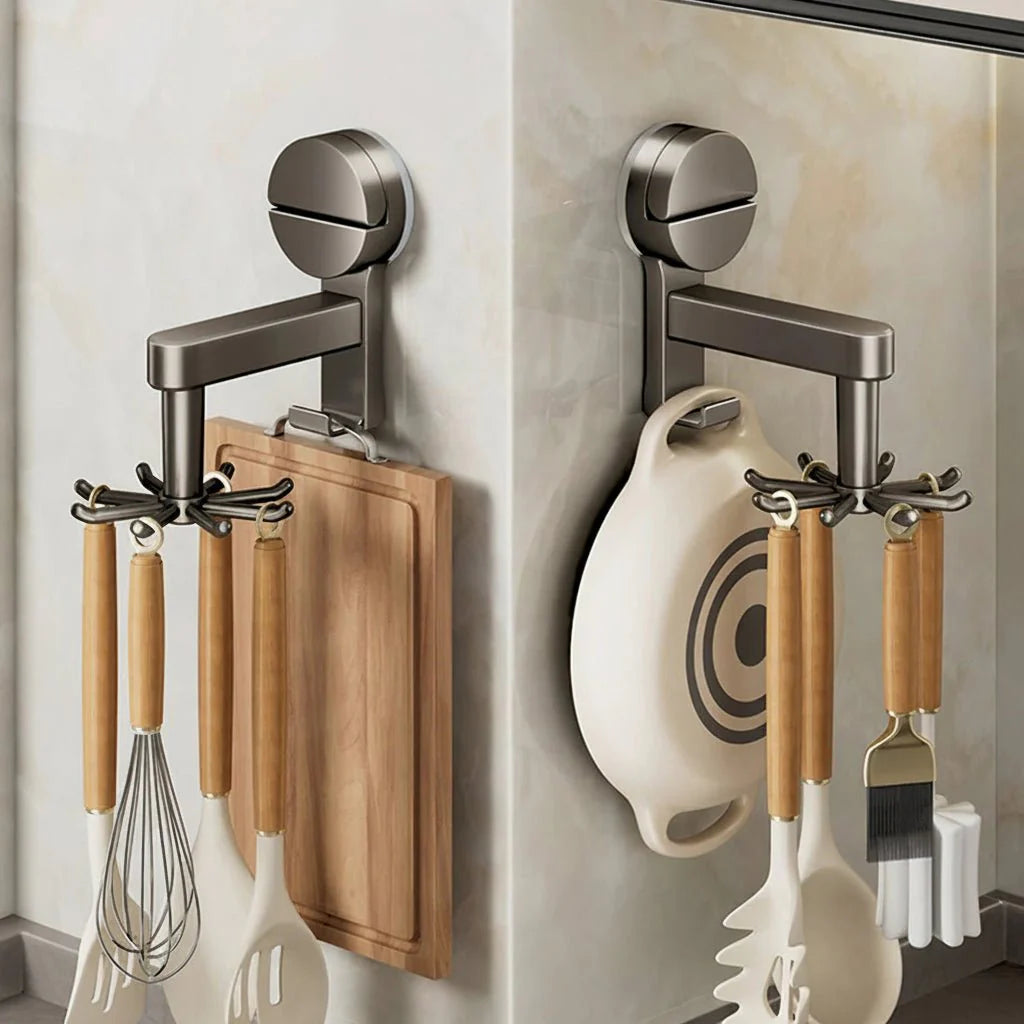 Suction Cup Hooks - 360° Rotating Design for Space-Saving Kitchen Organization 1
