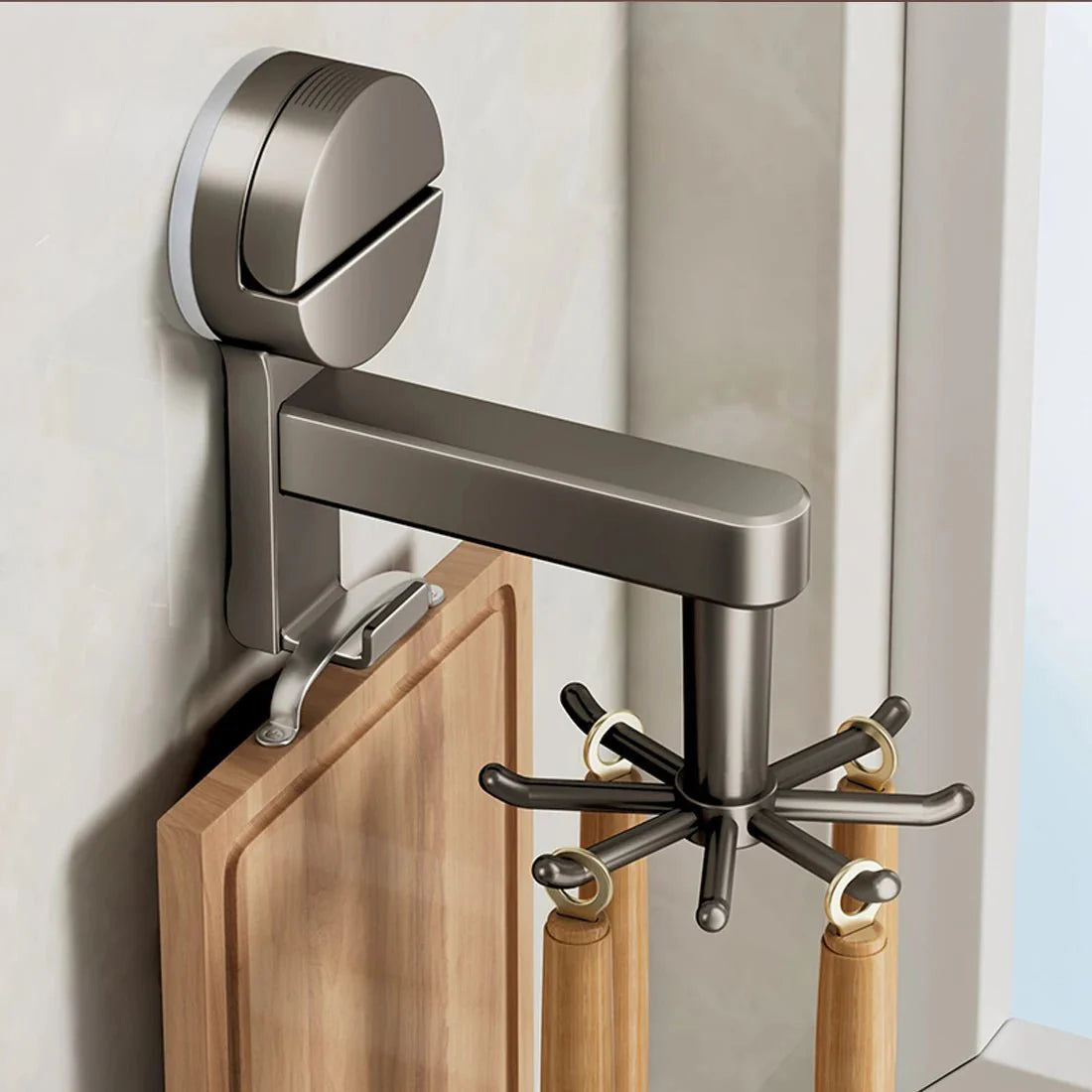 Suction Cup Hooks - 360° Rotating Design for Space-Saving Kitchen Organization 4