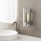 Suction Cup Soap Dispenser - Drill-Free Mount, Clear Fill Indicator 1