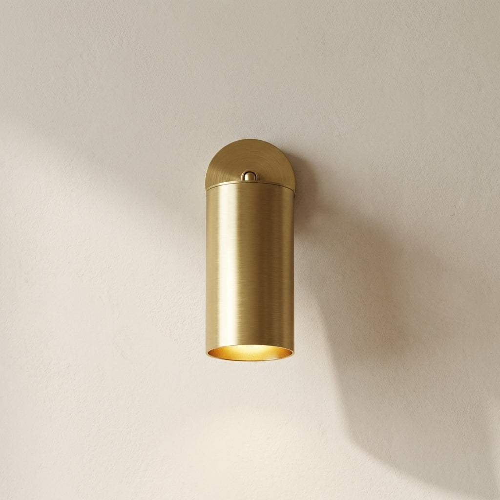 Surface Mounted LED Spotlight, Brass Finish, Rotatable Head 0