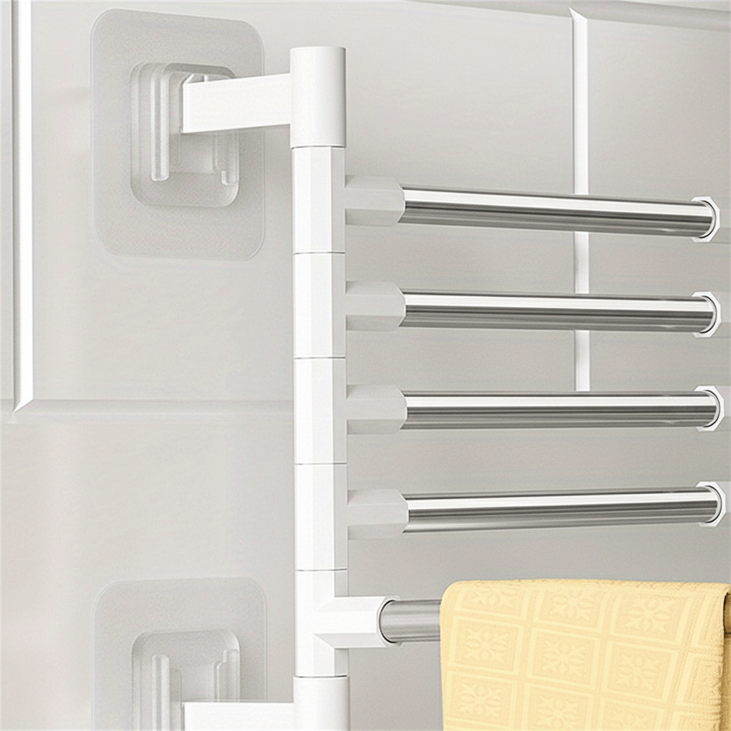 Swivel Towel Rack - Space-Saving 5-Arm Bathroom Towel Storage Solution 2