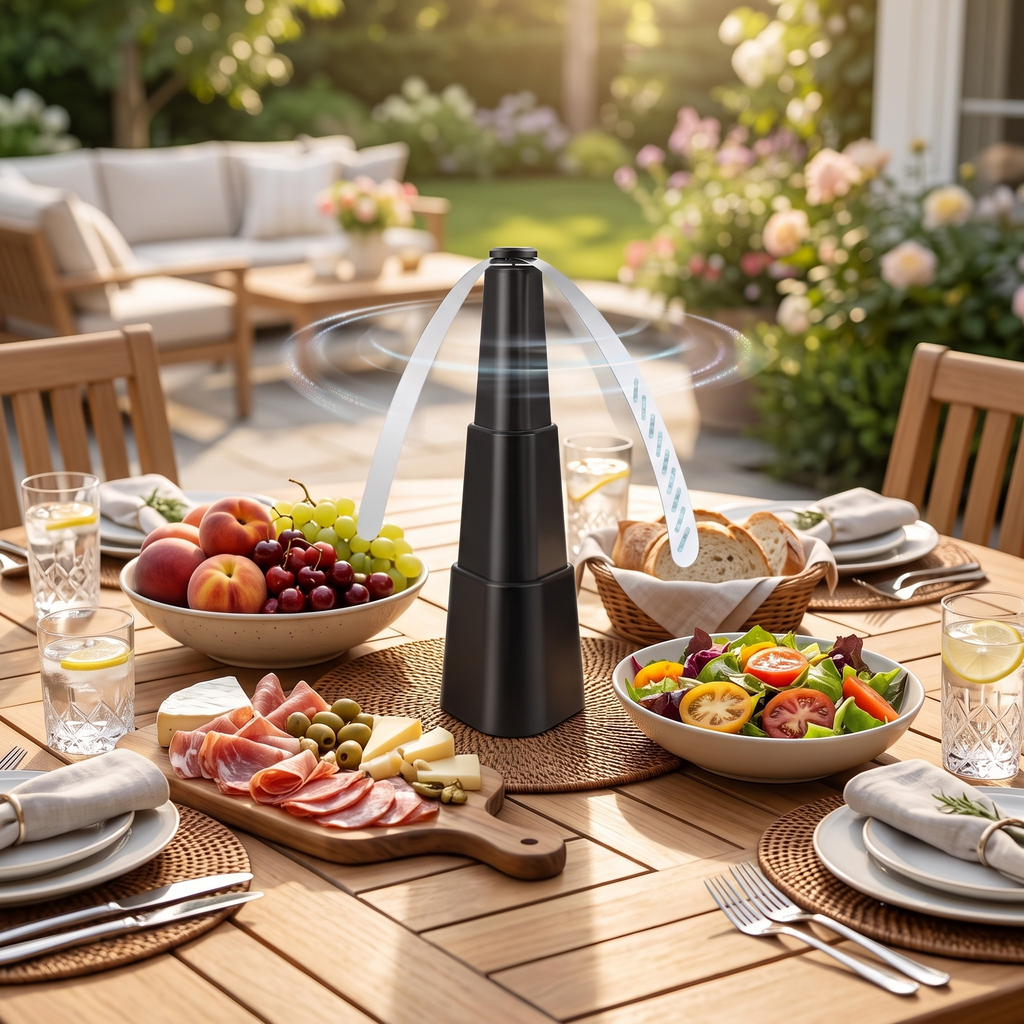 TableGuard Portable Fly Fan - Battery Powered Food Protection 2