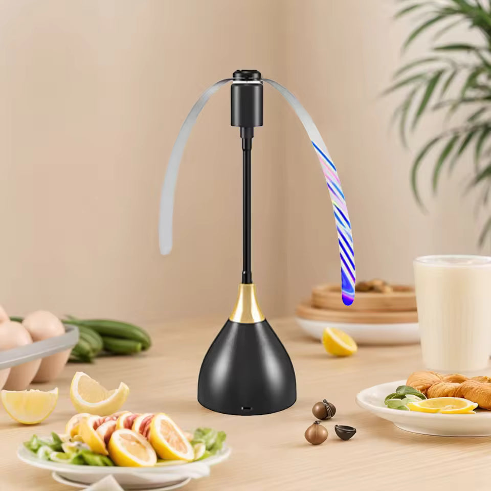 Table Fly Fan - Portable USB Soft Blade Insect Repellent for Dining 0