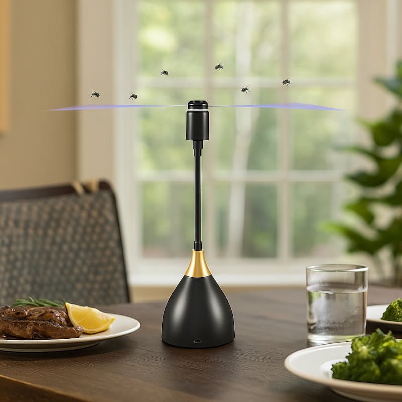 Table Fly Fan - Portable USB Soft Blade Insect Repellent for Dining 1