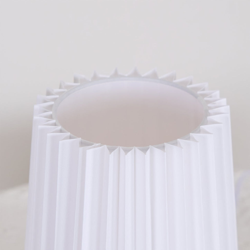 Table Lamp - Slim Ceramic Base & Fabric Shade for Bedside or Desk 1