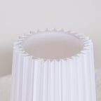 Table Lamp - Slim Ceramic Base & Fabric Shade for Bedside or Desk 1