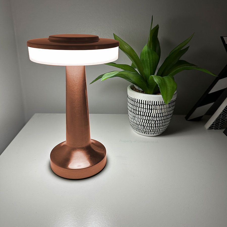 Table Lamp Cordless Rechargeable USB C LED Touch Control White 2