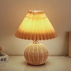 Table Lamp Fabric Shade Metal or Wood Base Indoor Desk or Bedside Lamp  7