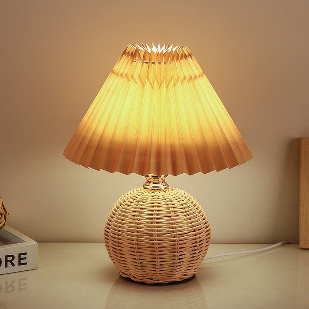 Table Lamp Fabric Shade Metal or Wood Base Indoor Desk or Bedside Lamp  7