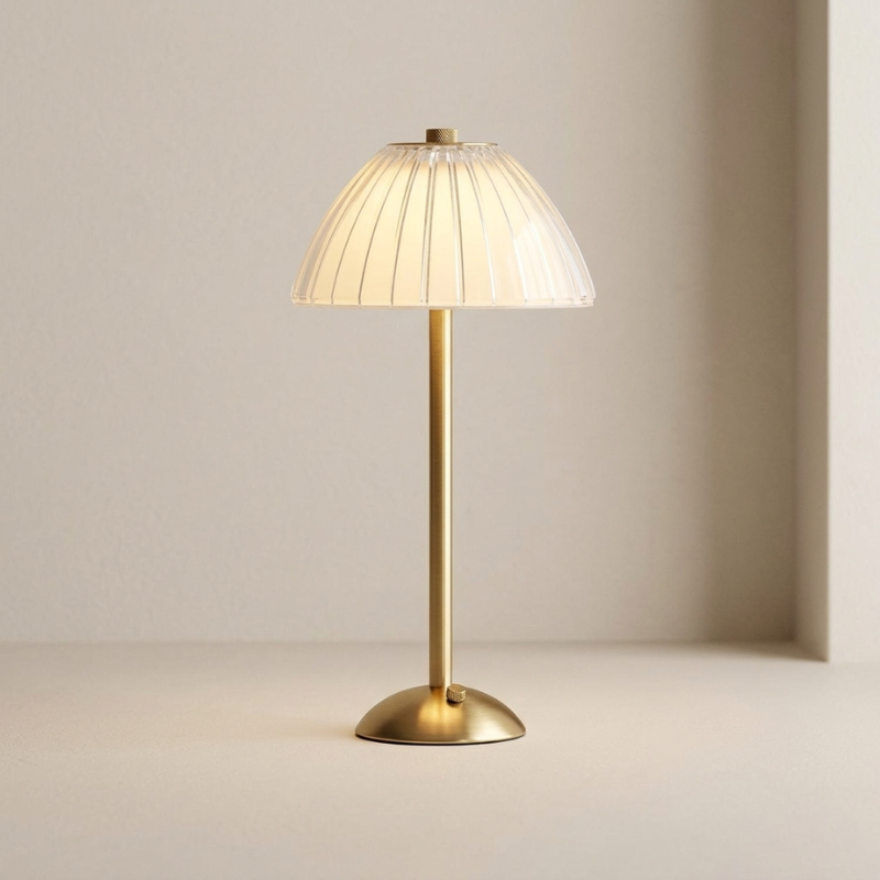 Table Lamp LED 3W Cordless USB Rechargeable Acrylic Metal 13 x 23 cm