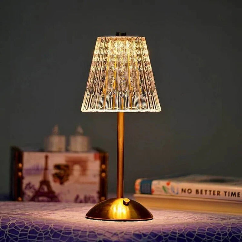 Table Lamp LED 3W Cordless USB Rechargeable Acrylic Metal 13 x 23 cm 8
