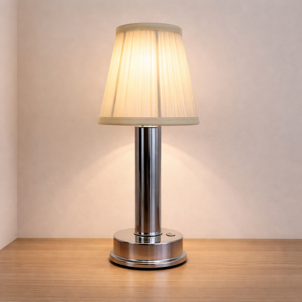 Table Lamp Metal Integrated LED Rechargeable Wireless Desk or Bedside Lamp 1