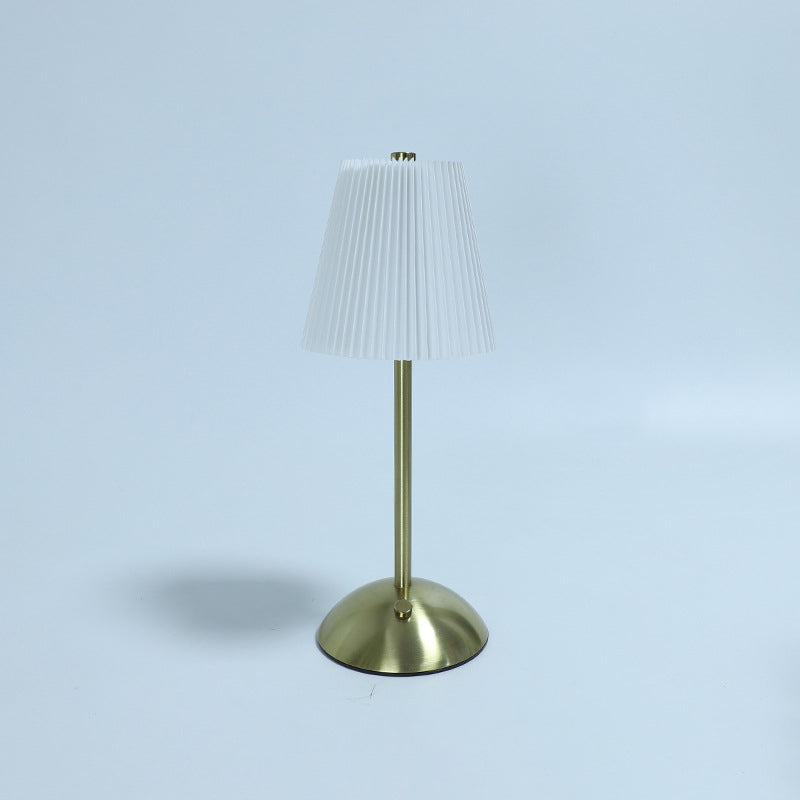 Table Lamp Rechargeable LED USB Powered Iron Fabric Shade 2W 200 Lumens Multiple Colors 01