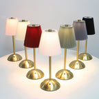 Table Lamp Rechargeable LED USB Powered Iron Fabric Shade 2W 200 Lumens Multiple Colors 02