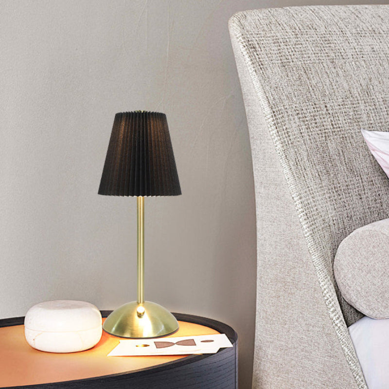 Table Lamp Rechargeable LED USB Powered Iron Fabric Shade 2W 200 Lumens Multiple Colors 04