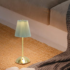 Table Lamp Rechargeable LED USB Powered Iron Fabric Shade 2W 200 Lumens Multiple Colors 06