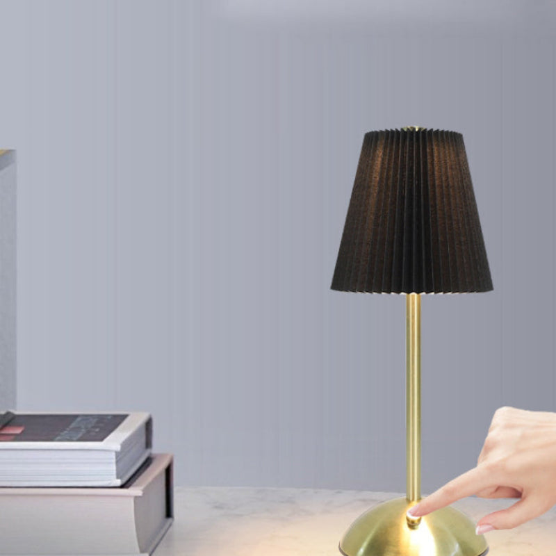 Table Lamp Rechargeable LED USB Powered Iron Fabric Shade 2W 200 Lumens Multiple Colors 07