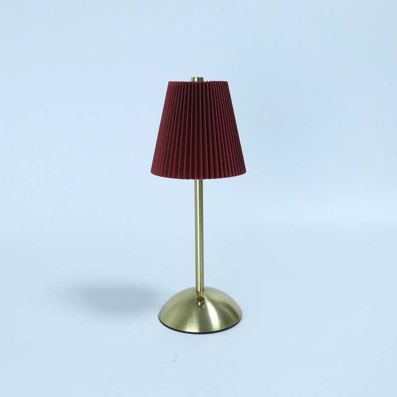 Table Lamp Rechargeable LED USB Powered Iron Fabric Shade 2W 200 Lumens Multiple Colors 13