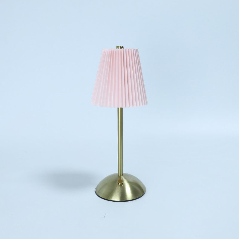 Table Lamp Rechargeable LED USB Powered Iron Fabric Shade 2W 200 Lumens Multiple Colors 14